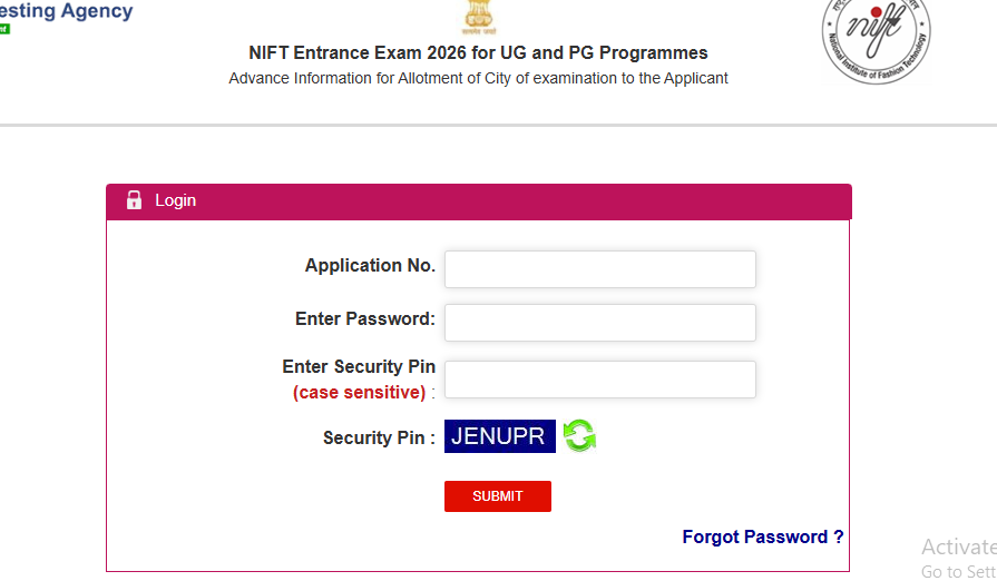 NIFT Admit Card 2026