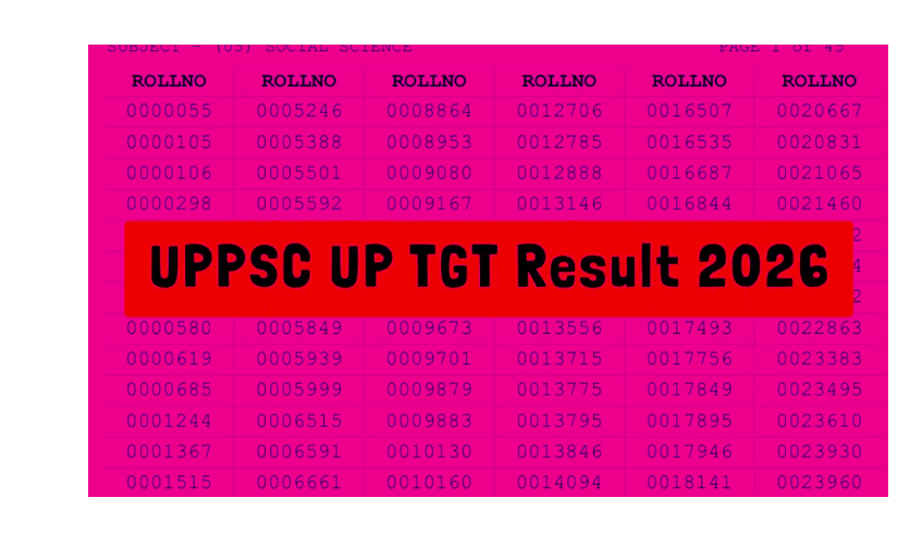UP TGT Results 2026