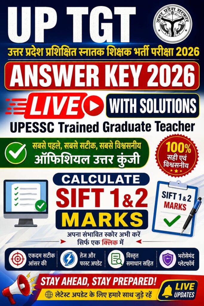 UP TGT Answer Key 2026