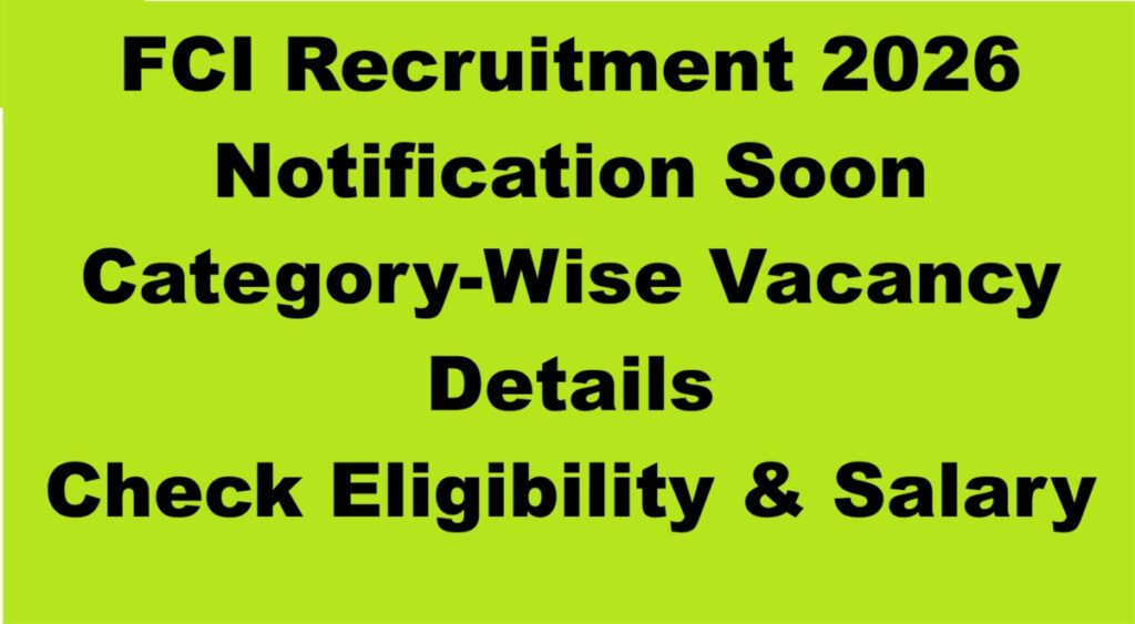FCI Recruitment 2026