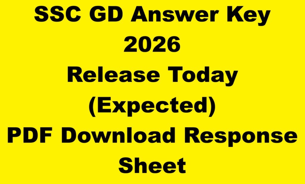 SSC GD Answer Key 2026