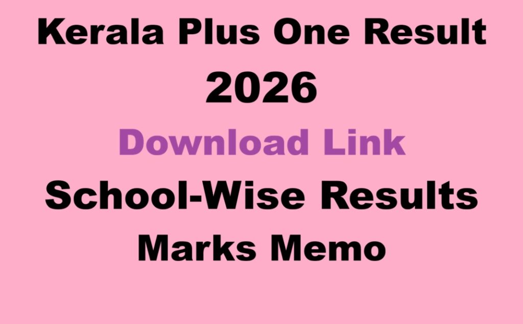 Kerala Plus One Results 2026